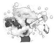 Mastermate Cartoon 1 - Working Dust Free is Working Healthy