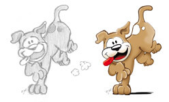 Digitally 'inked' in Adobe Illustrator
