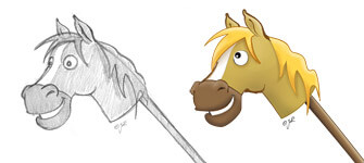 Digitally 'inked' in Adobe Illustrator